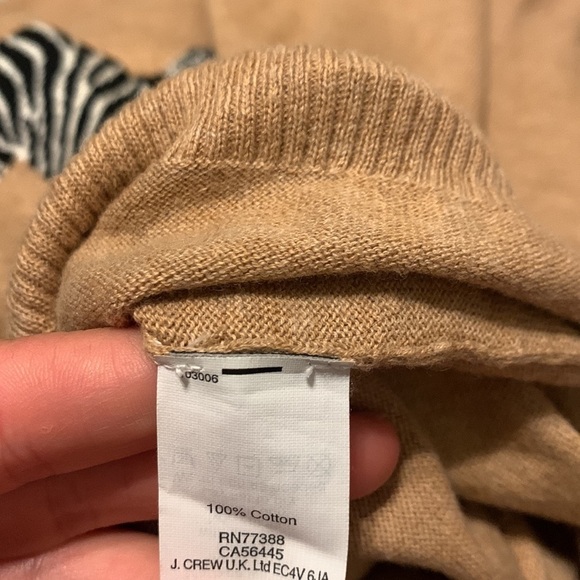 Madewell Studio sweater in zebra size S animal tan camel cotton boxy oversized - Picture 6 of 10